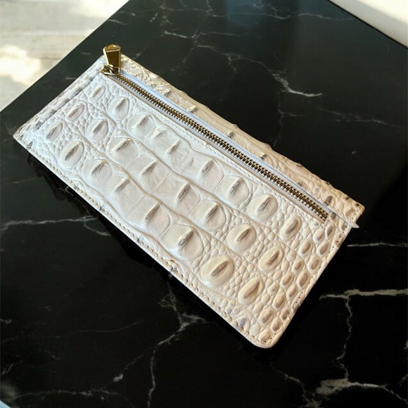 Brahmin Ady White Crocodile Embossed Wallet w/Gold-Tone Hardware (EUC) - Picture 4 of 10